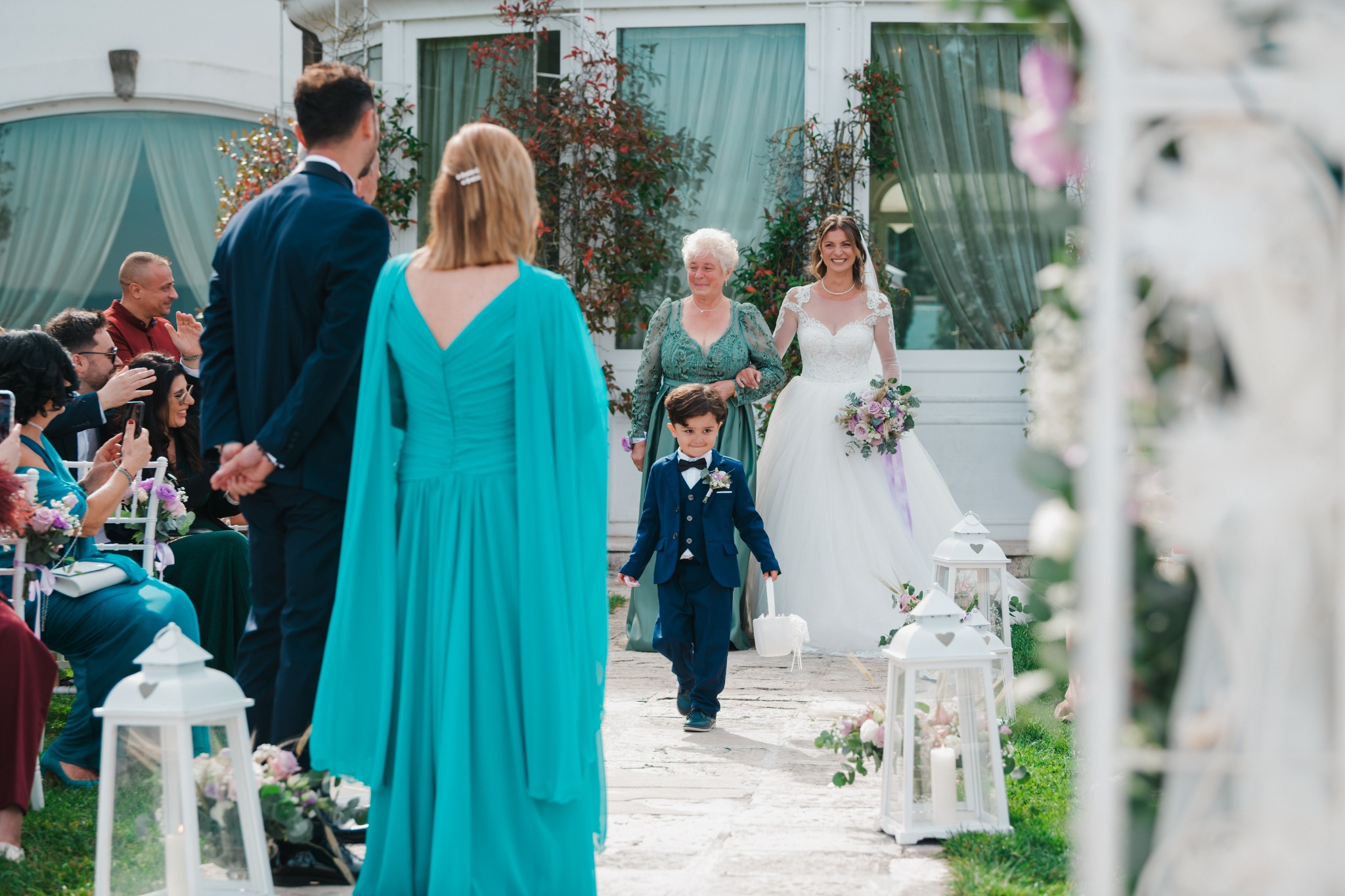 Arrivo della sposa alla cerimonia